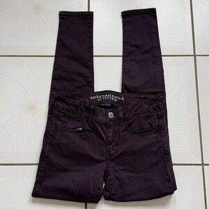 American Eagle Dark Purple Skinny Jeggings size 2